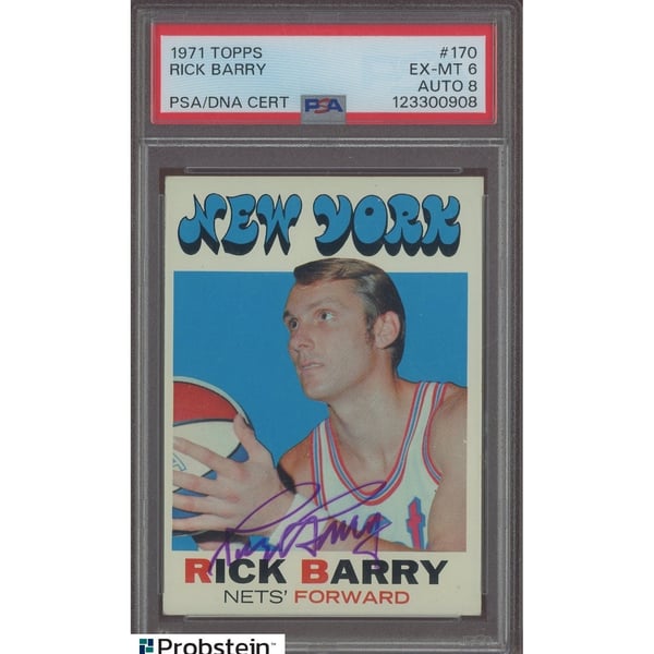 NBA Rick Barry Signed Trading Cards, Collectible Rick Barry Signed 