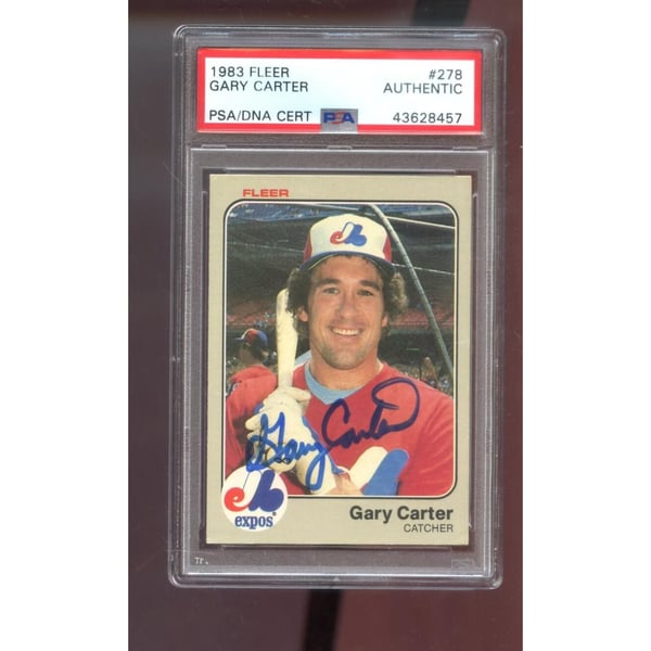 Gary Carter MLB Memorabilia, Gary Carter Collectibles, Verified 