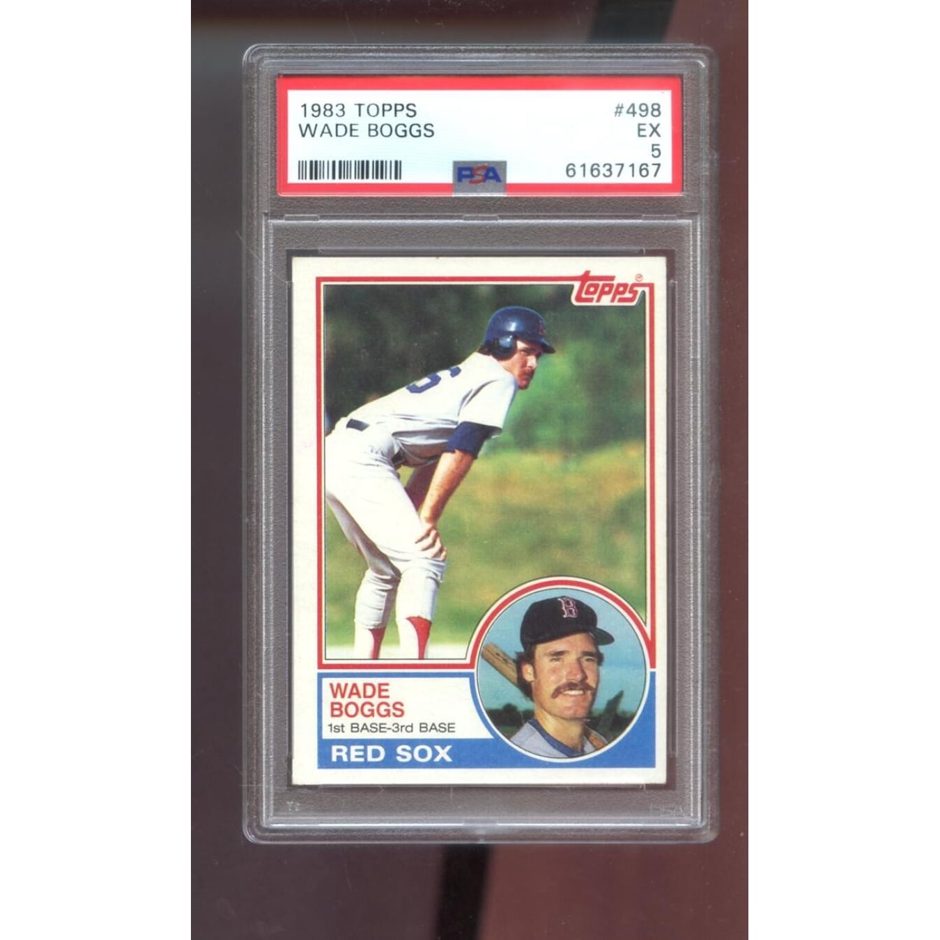 1983 Topps #498 Wade Boggs ROOKIE RC PSA 5 Graded Baseball Card 