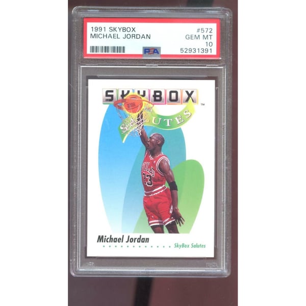 1991-92 Skybox #572 Michael Jordan PSA 10 Graded Basketball Card 