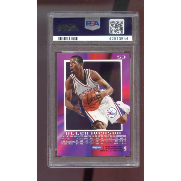 1996-97 Skybox E-X2000 EX2000 53 Allen Iverson ROOKIE RC PSA 6 