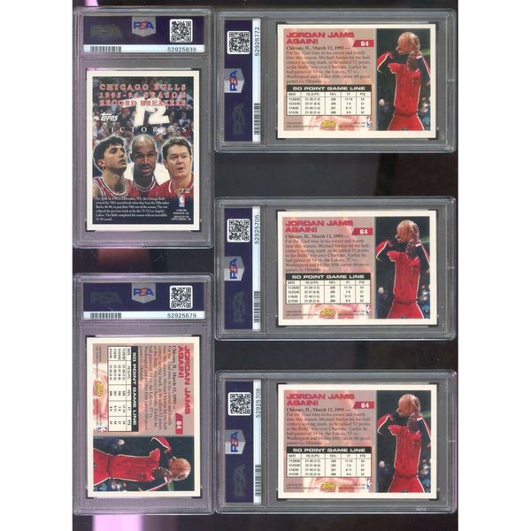 1996-97 Topps NBA 50th 72 Chicago Bulls Commemorative 70 Wins 