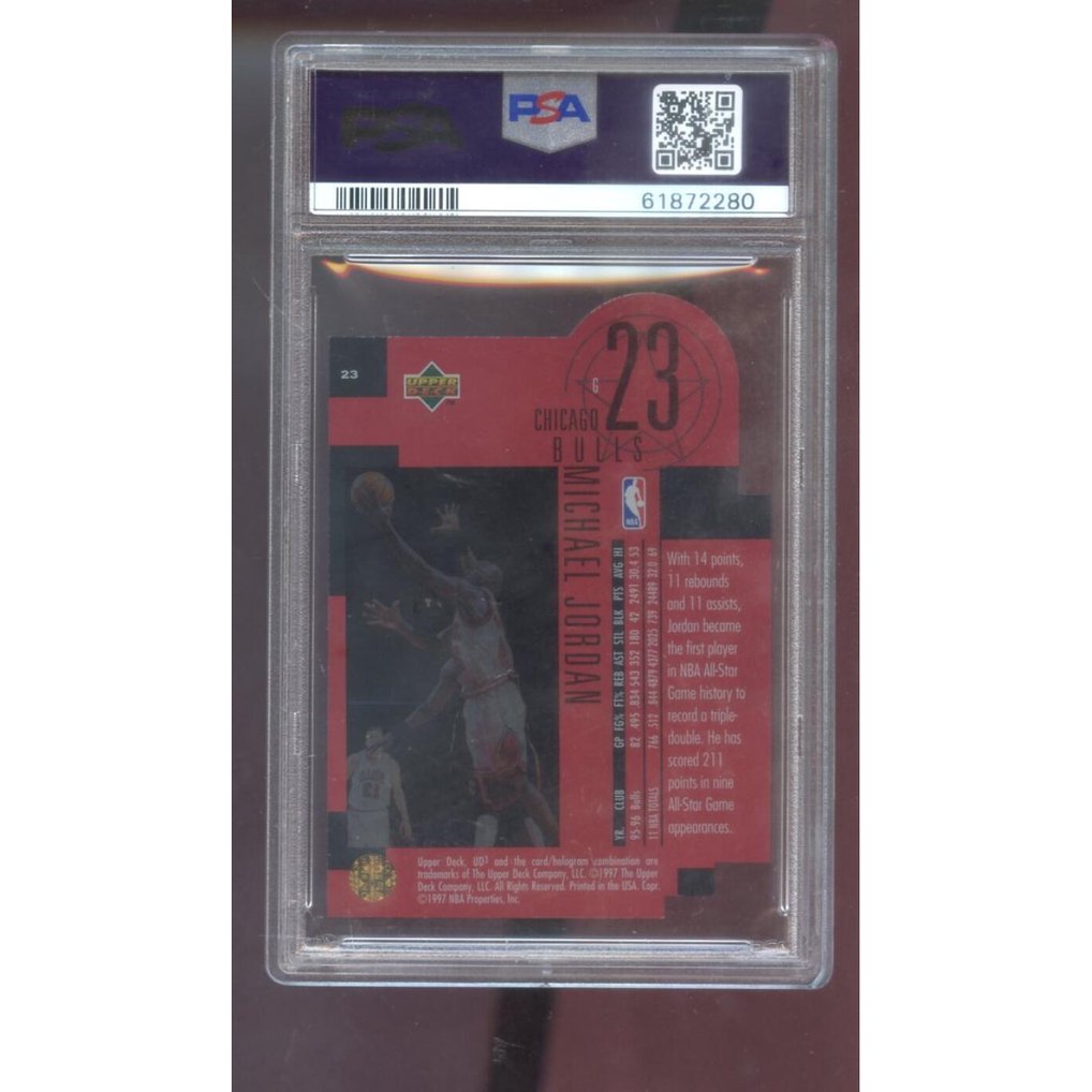 1996-97 Upper Deck UD3 #23 Michael Jordan PSA 9 Graded Card NBA 