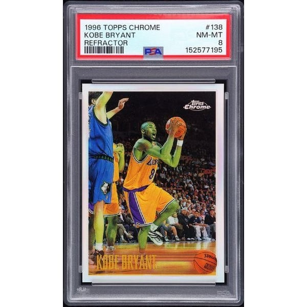 1996/97 Topps Chrome Kobe Bryant Rookie Refractor PSA 8 #138