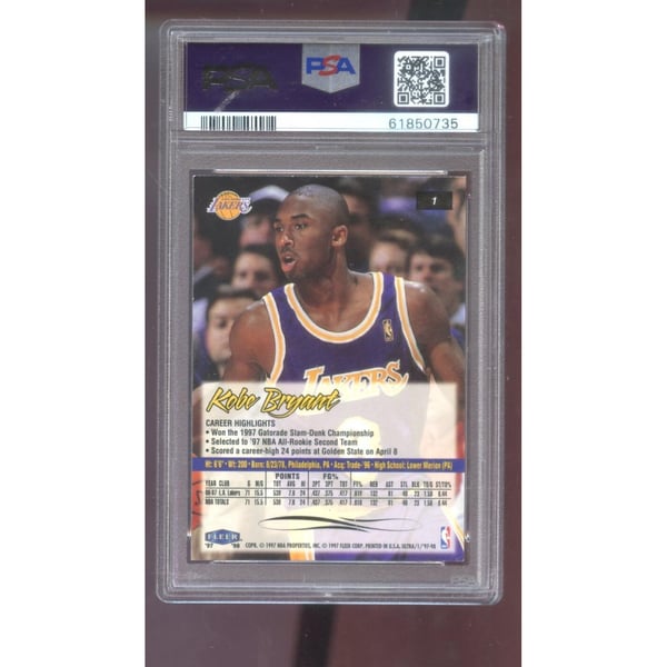 Kobe Bryant ULTRABILITIES ALL-STAR PSA10 やりきれない