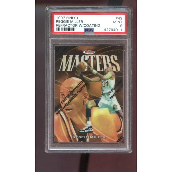 1997-98 Topps Finest Masters REFRACTOR #49 Reggie Miller PSA 9 