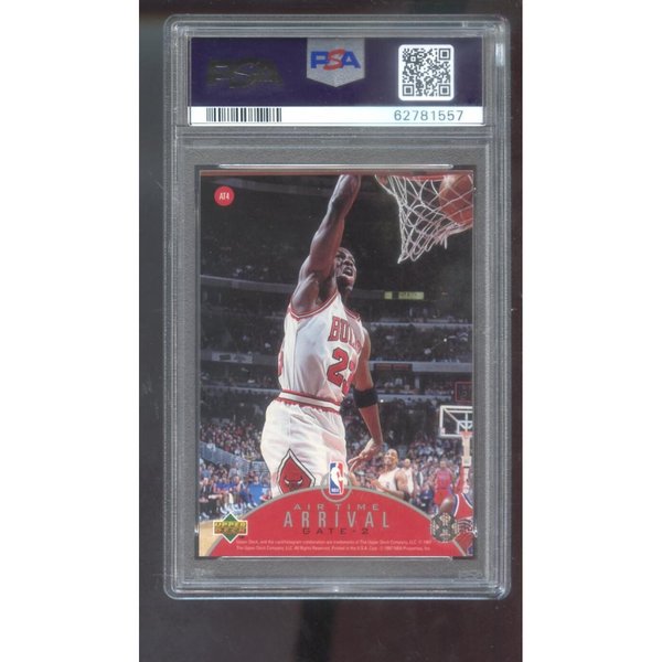 1997-98 Upper Deck Air Time #AT4 Michael Jordan PSA 9 Graded Card 