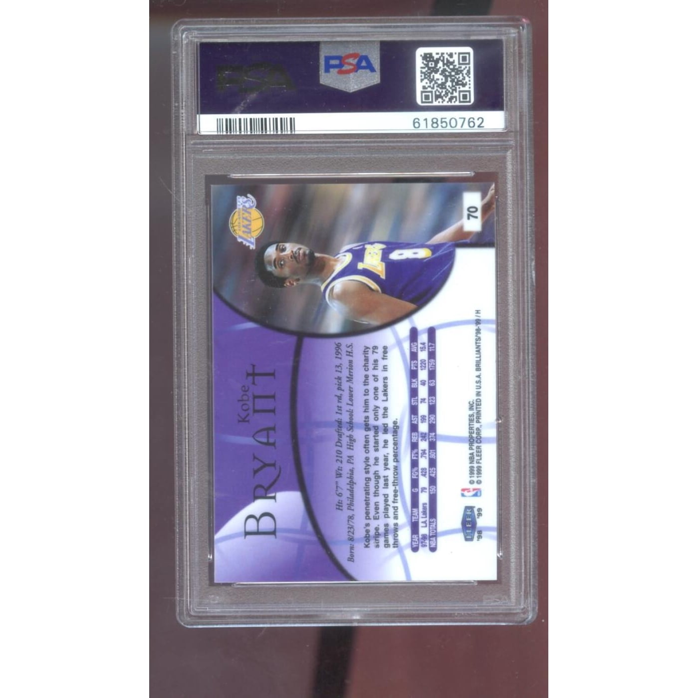 Kobe Kobe Bryant 1998*99 Fleer Brilliants Shining Stars Bryant 
