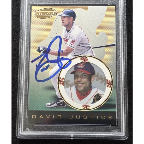 MLB David Justice Signed Trading Cards, Collectible David Justice 