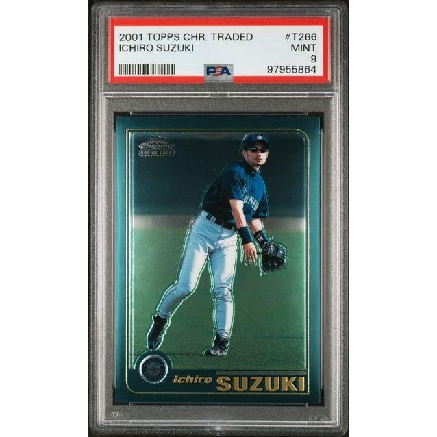 2001 Topps Chrome Traded Ichiro Suzuki Rookie #T266 PSA 9