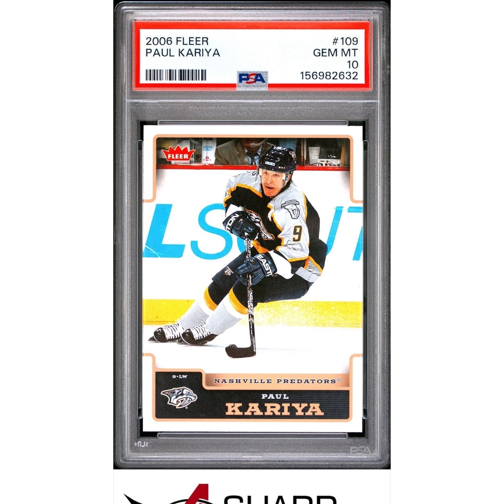 2006 Fleer #109 Paul Kariya Predators Hof Pop 2 Psa 10
