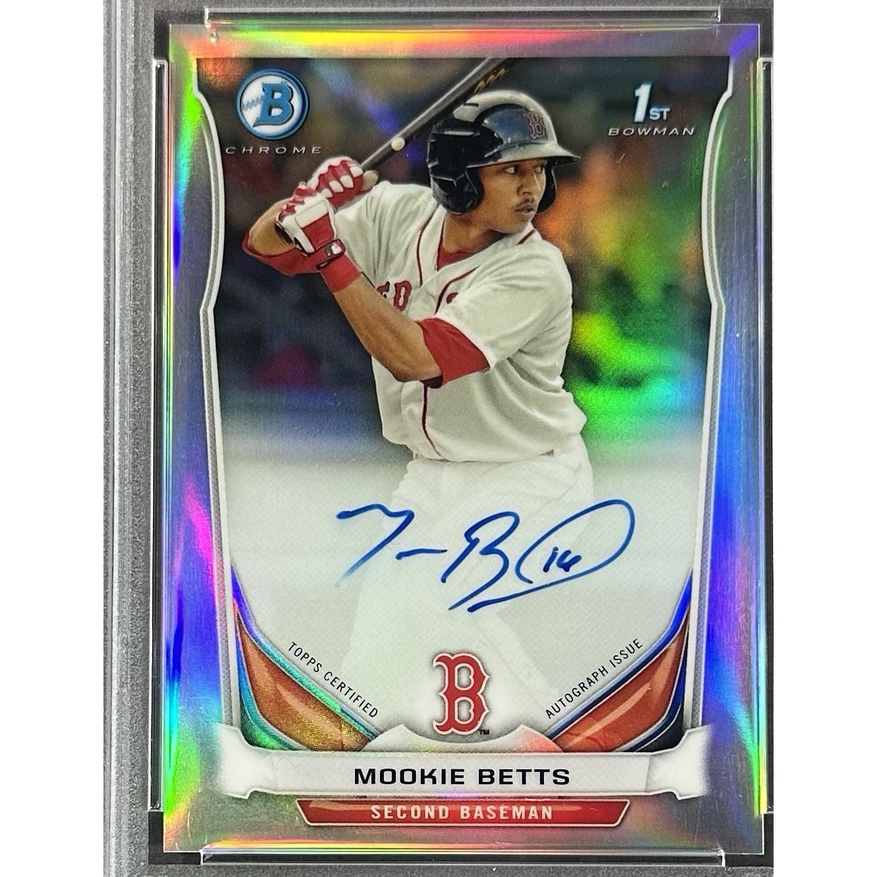 0 Mookie Bowman Betts 1st Chrome Red RC PSA #BP109 Refractor 