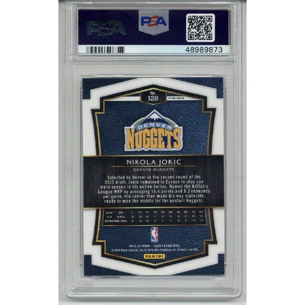2015 Panini Select Silver Prizm #128 Nikola Jokic Rookie Rc Card 