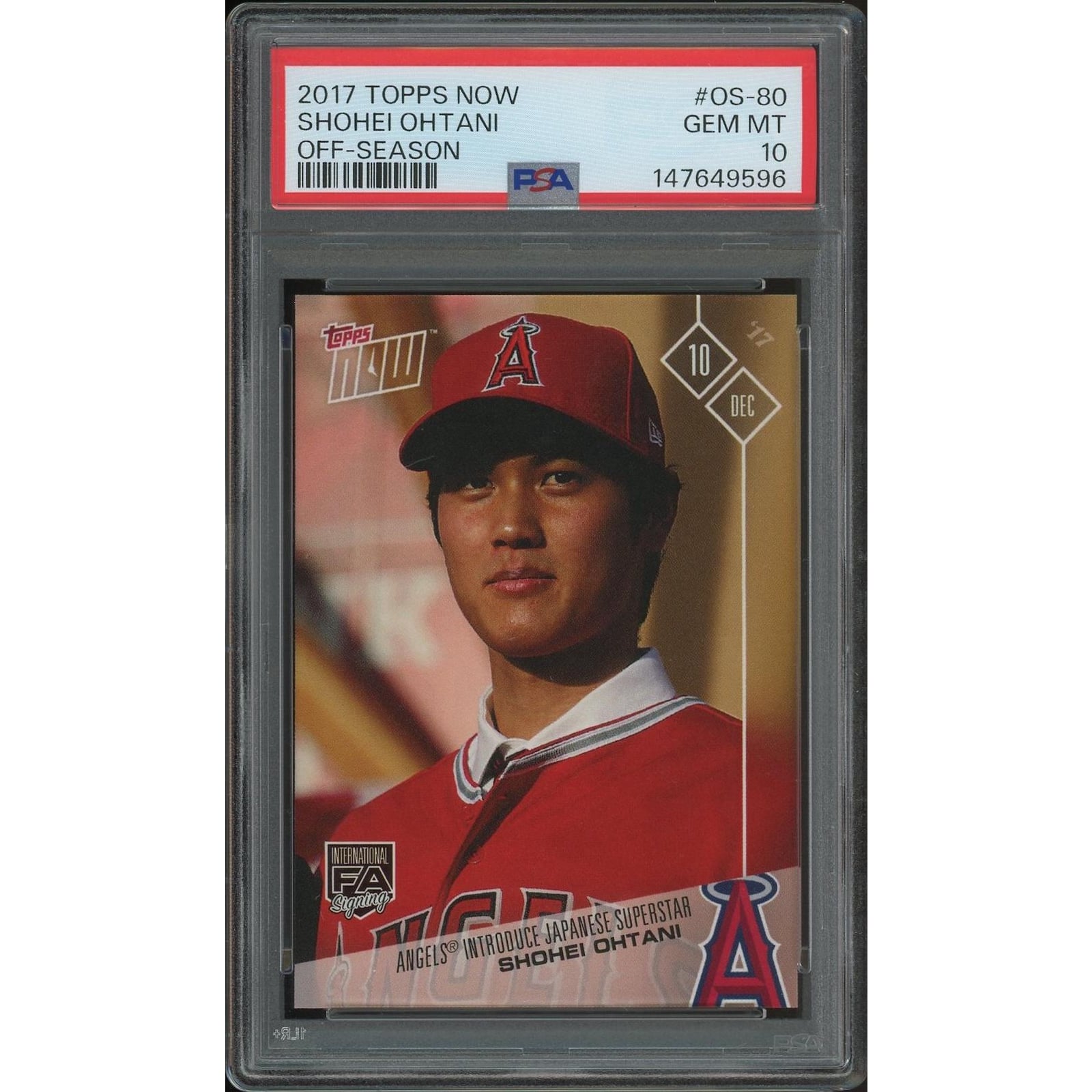 大谷翔平 2018 TOPPS NOW OFF-SEASON AWARD WINNER BASEBALL CARDS 