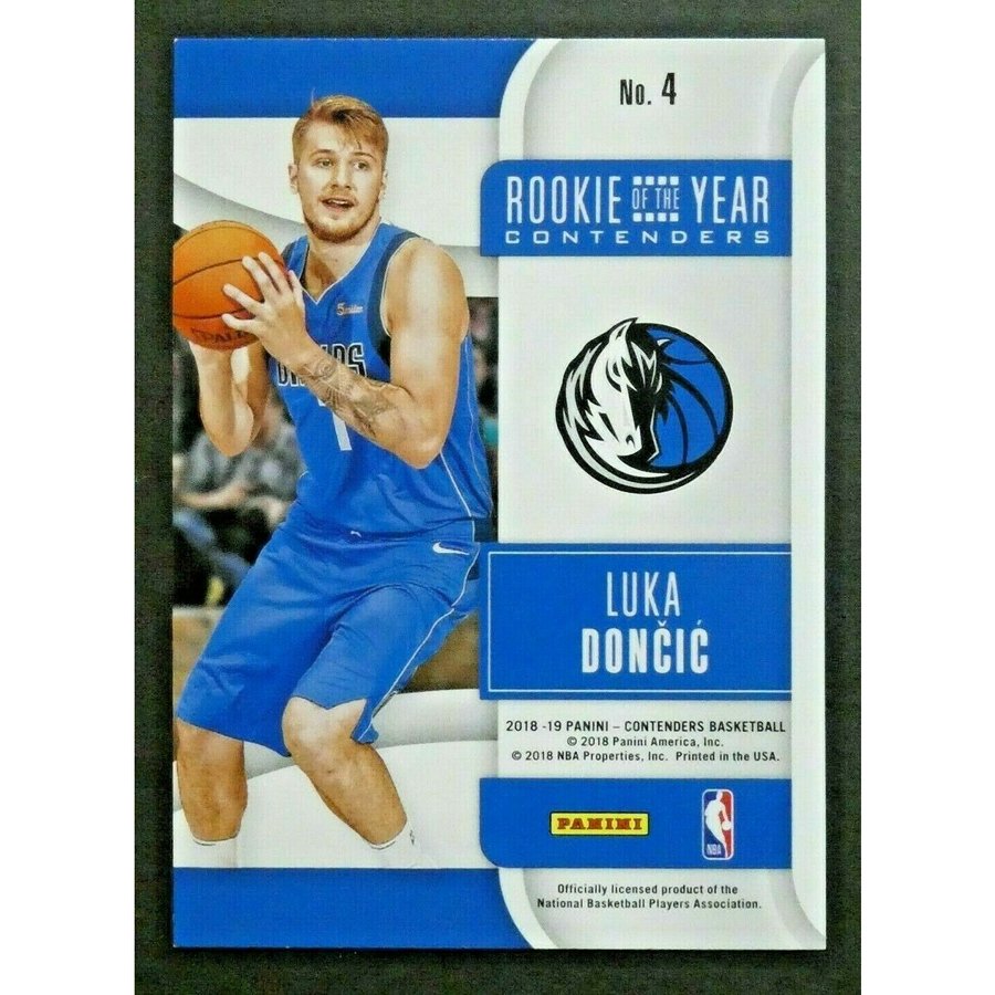 2018-19 Panini Contenders Rookie of The Year RC Luka Doncic #4 