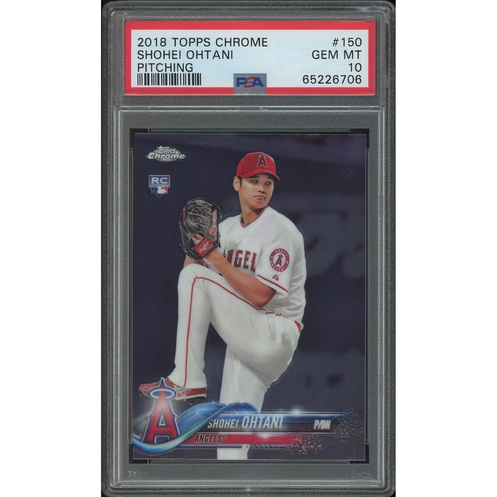 2018 Topps Chrome Baseball #150 Shohei Ohtani Rookie PSA 10 (GEM MT)