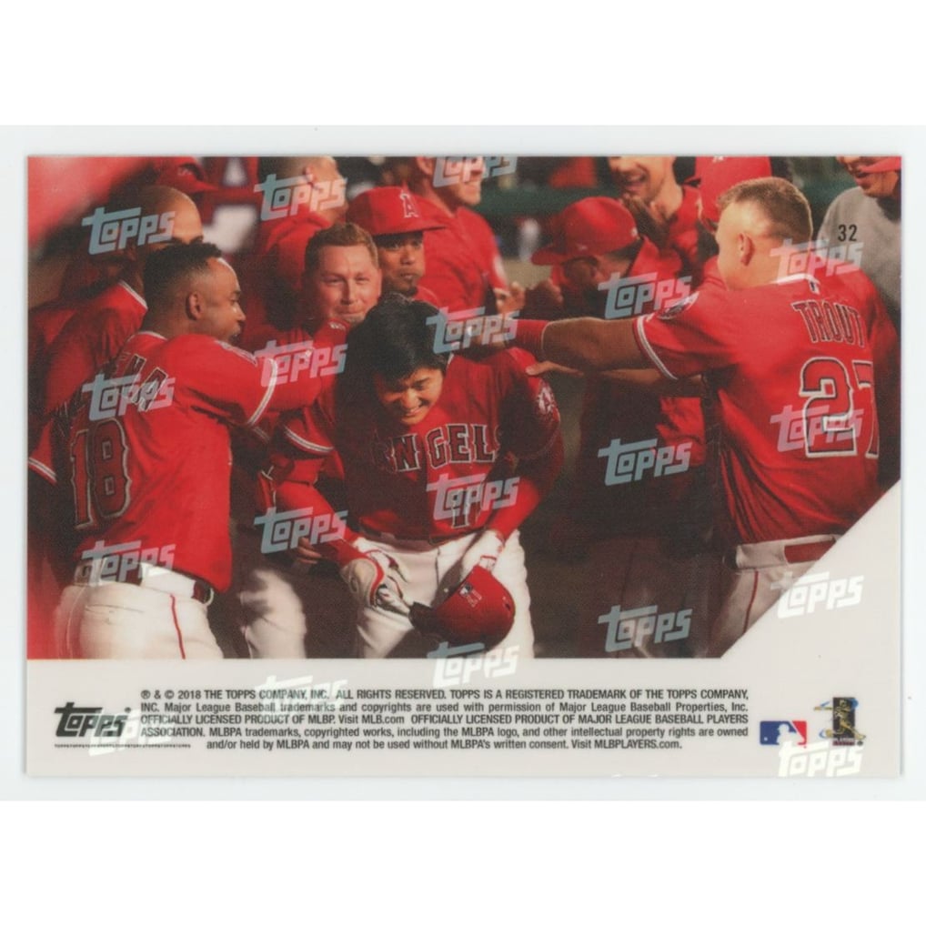 2018 Topps Now Shohei Ohtani Rookie Los Angeles Angels #32 1st HR 