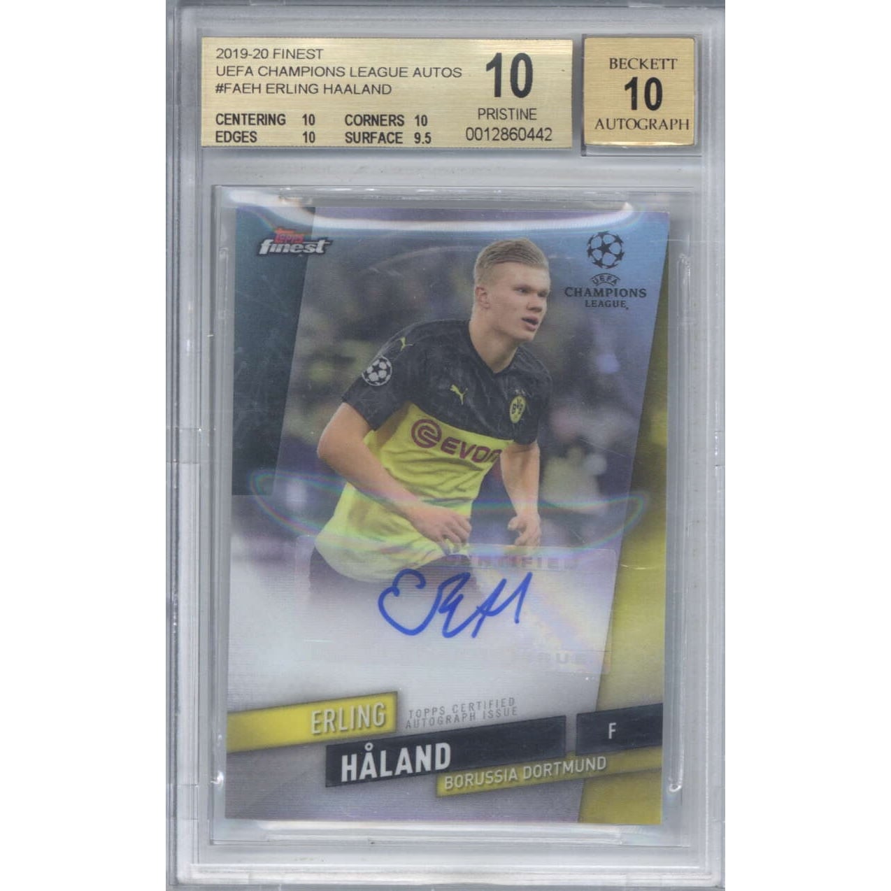 2019-20 TOPPS FINEST Erling Braut Haaland ハーランド BASE RC｜サッカー