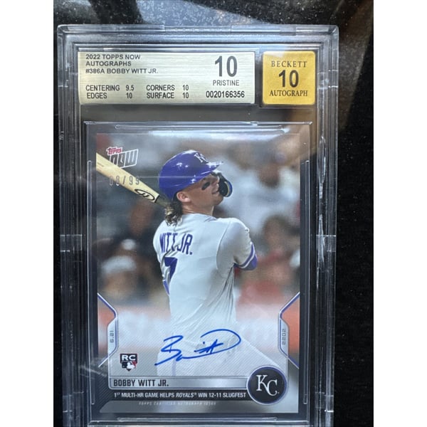 Autographed Bobby Witt Jr. MLB Trading Cards, Autographed Trading 