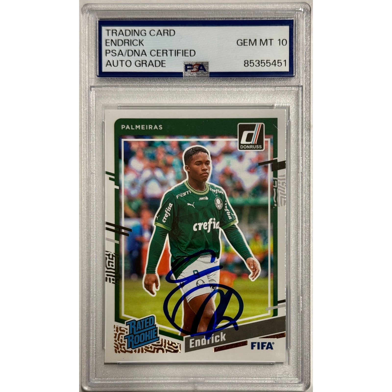 2023-24 Panini Donruss Soccer #176 Endrick Rated Rookie RC PSA GEM 