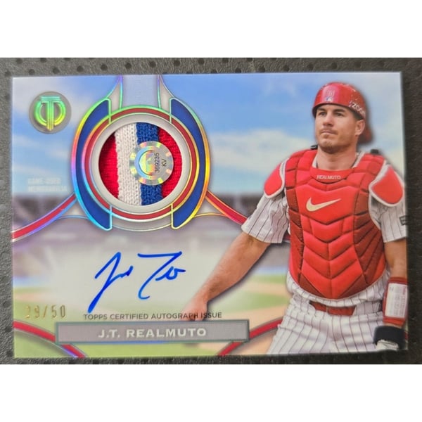 MLB J.T. Realmuto Signed Trading Cards, Collectible J.T. Realmuto 