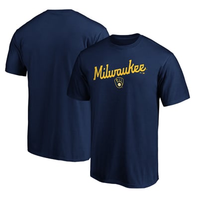 Men's Navy Milwaukee Brewers Series Sweep T-Shirt