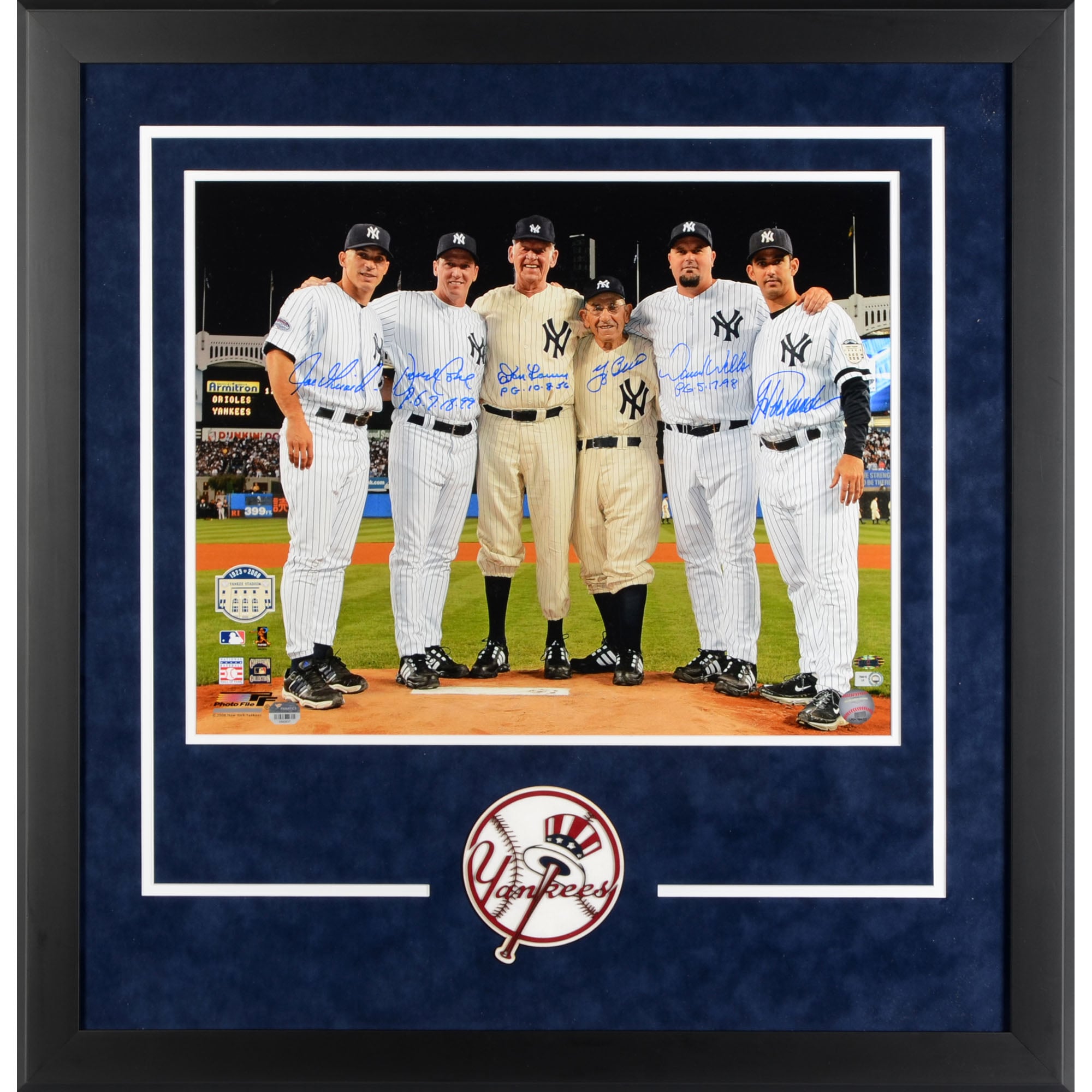 New York Yankees Deluxe Framed Autographed 16" x 20" Perfect Pitchers