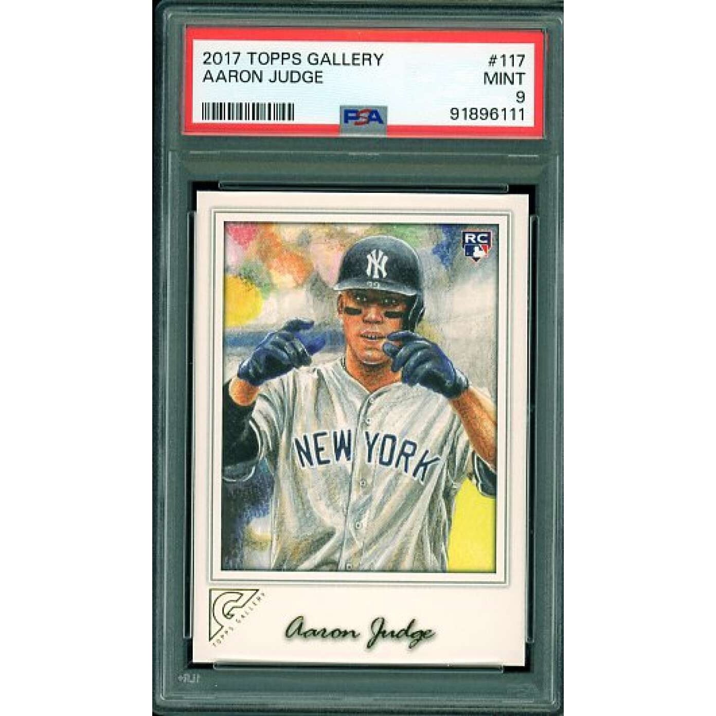 Aaron Judge Rookie Card 2017 Topps Gallery #117 PSA 9