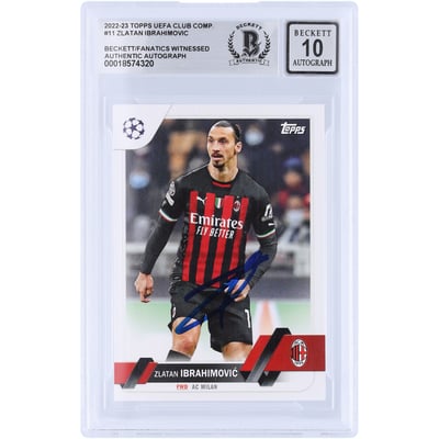 Autographed AC Milan Trading Cards, Autographed AC Milan Trading Zlatan Ibrahimović ACミラン オートグラフカード 22/25