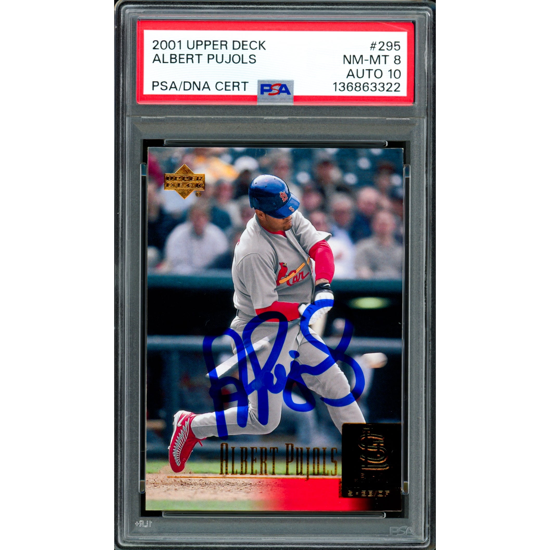 Albert Pujols 2001 Upper Deck UD SP Game Bat Milestone Edition RC 