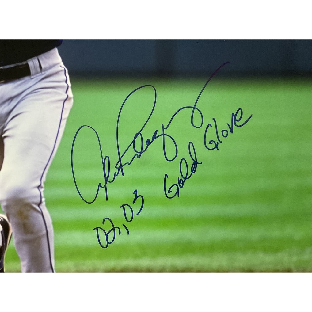 ALEX RODRIGUEZ Signed Autographed 16x20 Photo Texas Rangers 