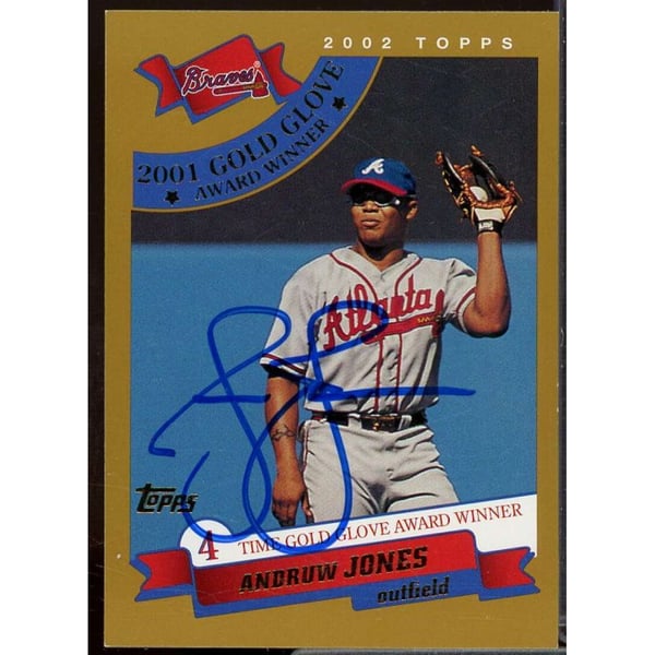 MLB Andruw Jones Signed Trading Cards, Collectible Andruw Jones 