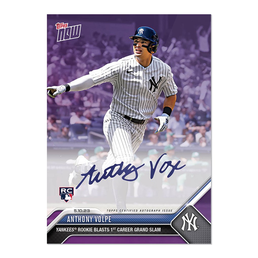 Anthony Volpe Signed Grand Slam Hr Topps Now #264 Sealed On-card 
