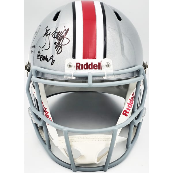 Custom Ohio State Buckeyes Riddell Speed Full Size Replica Football Helmet With Oakley Shield