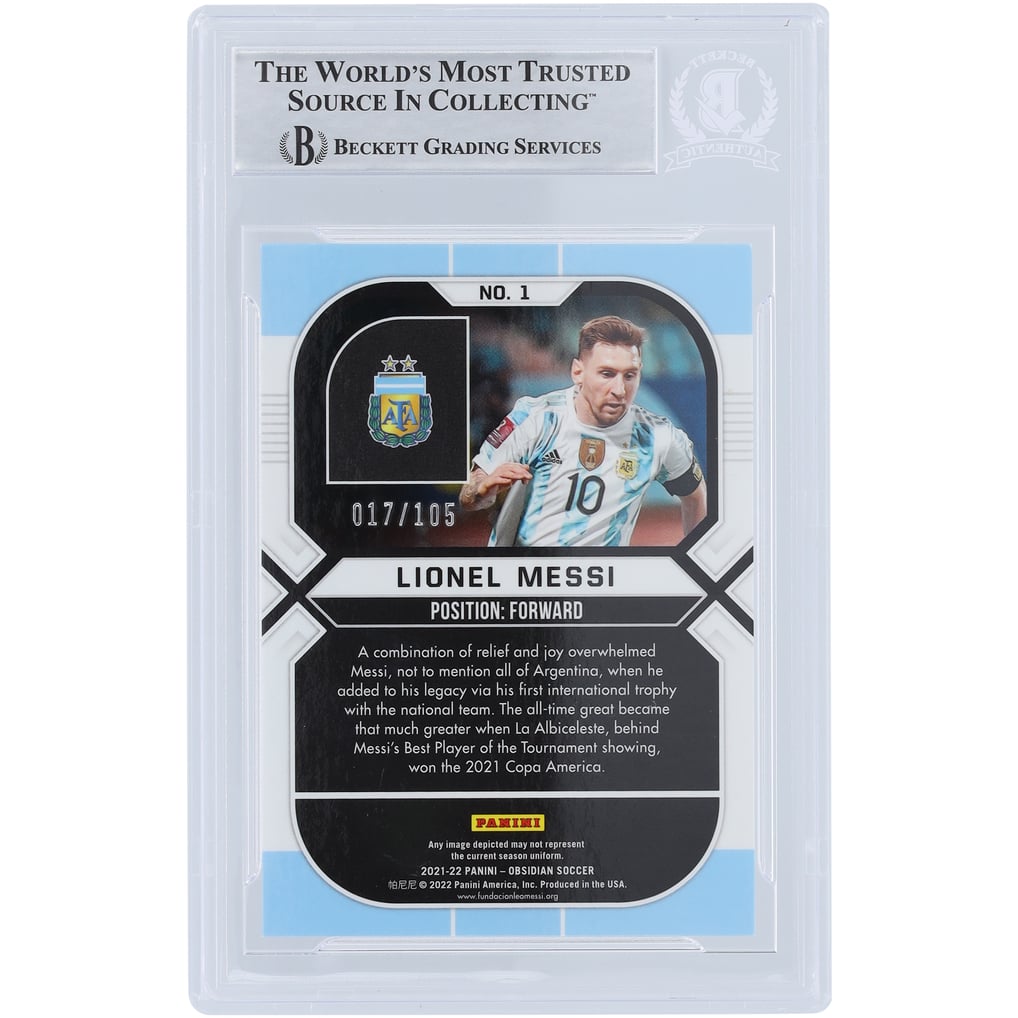 Lionel Messi Argentina National Team Autographed 2021-22 Panini