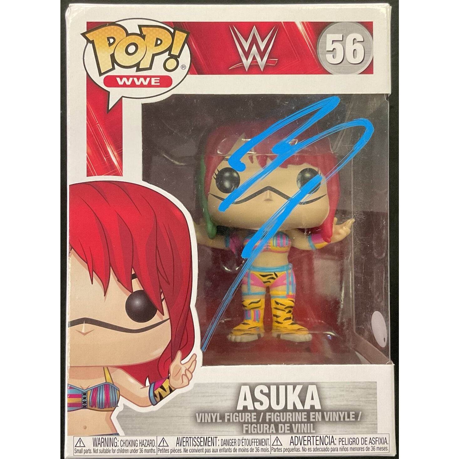 ASUKA Signed Autographed Funko POP 56 WWE Wrestling JSA AR31608