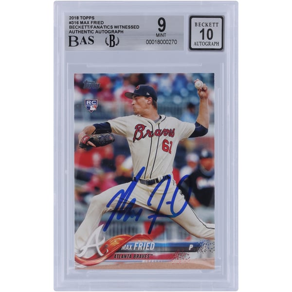 Max Fried Atlanta Braves Autographed 2018 Topps Series 1 #316 