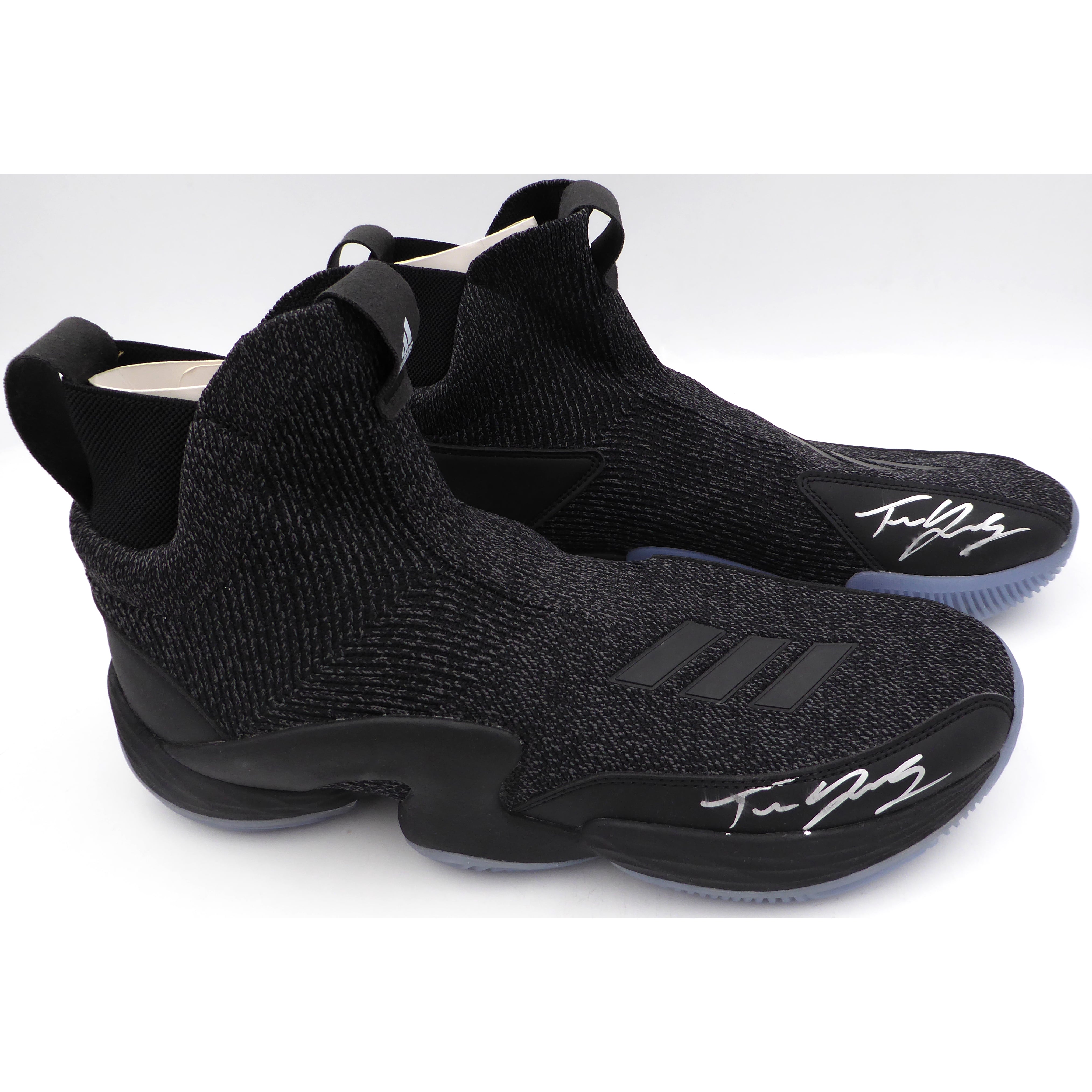 Trae Young Autographed Black Adidas Shoe Atlanta Hawks Light 
