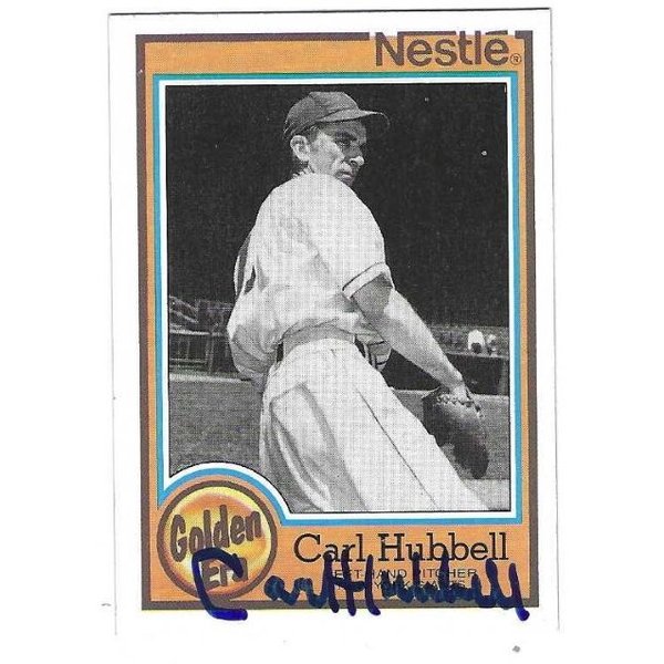 MLB Carl Hubbell Signed Trading Cards, Collectible Carl Hubbell 