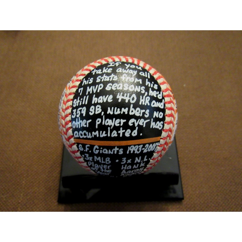 Barry Bonds Mvp Vcbc Superstat Hand Painted Signed Auto Onl Baseball ...