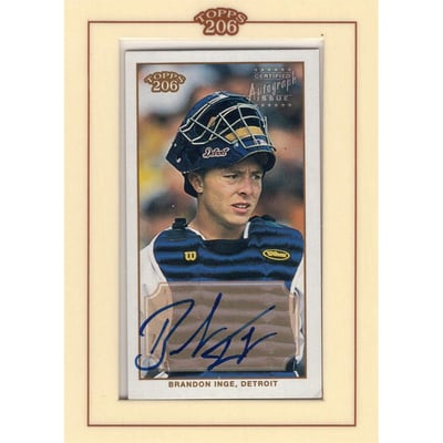 Autographed Brandon Inge MLB Trading Cards, Autographed Trading 