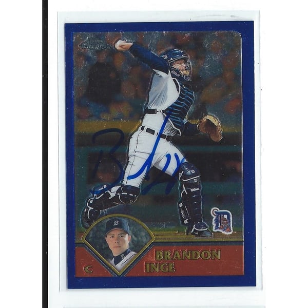 Autographed Brandon Inge MLB Trading Cards, Autographed Trading 
