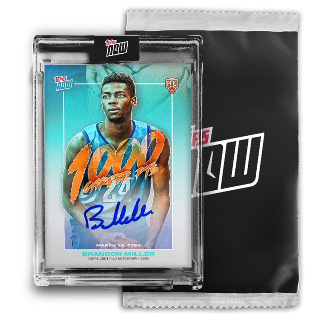 Brandon Miller Signed Topps Now #bm1 Sealed Basketball On-card 