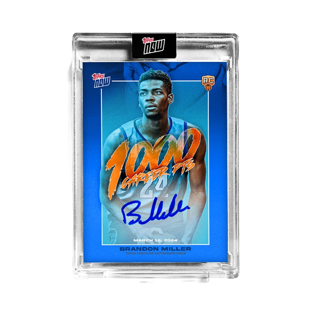 Brandon Miller Signed Topps Now #bm1 Sealed Basketball On-card