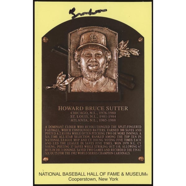 Bruce Sutter MLB Memorabilia, Bruce Sutter Collectibles, Verified 