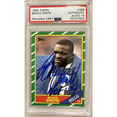 NFL Bruce Smith Signed Trading Cards, Collectible Bruce Smith 