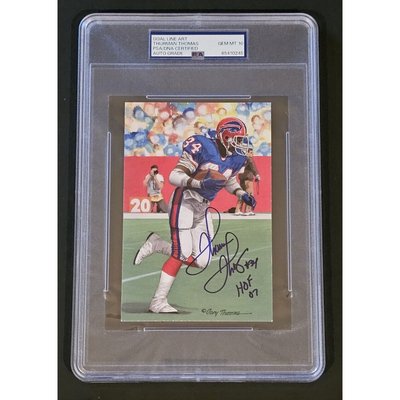 Autographed Thurman Thomas NFL Trading Cards, Autographed Trading 