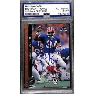 Autographed Thurman Thomas NFL Trading Cards, Autographed Trading 