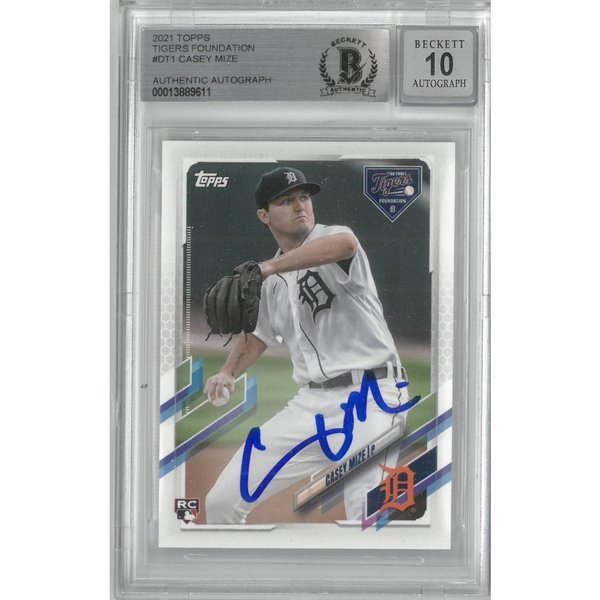 Autographed Casey Mize MLB Trading Cards, Autographed Trading 