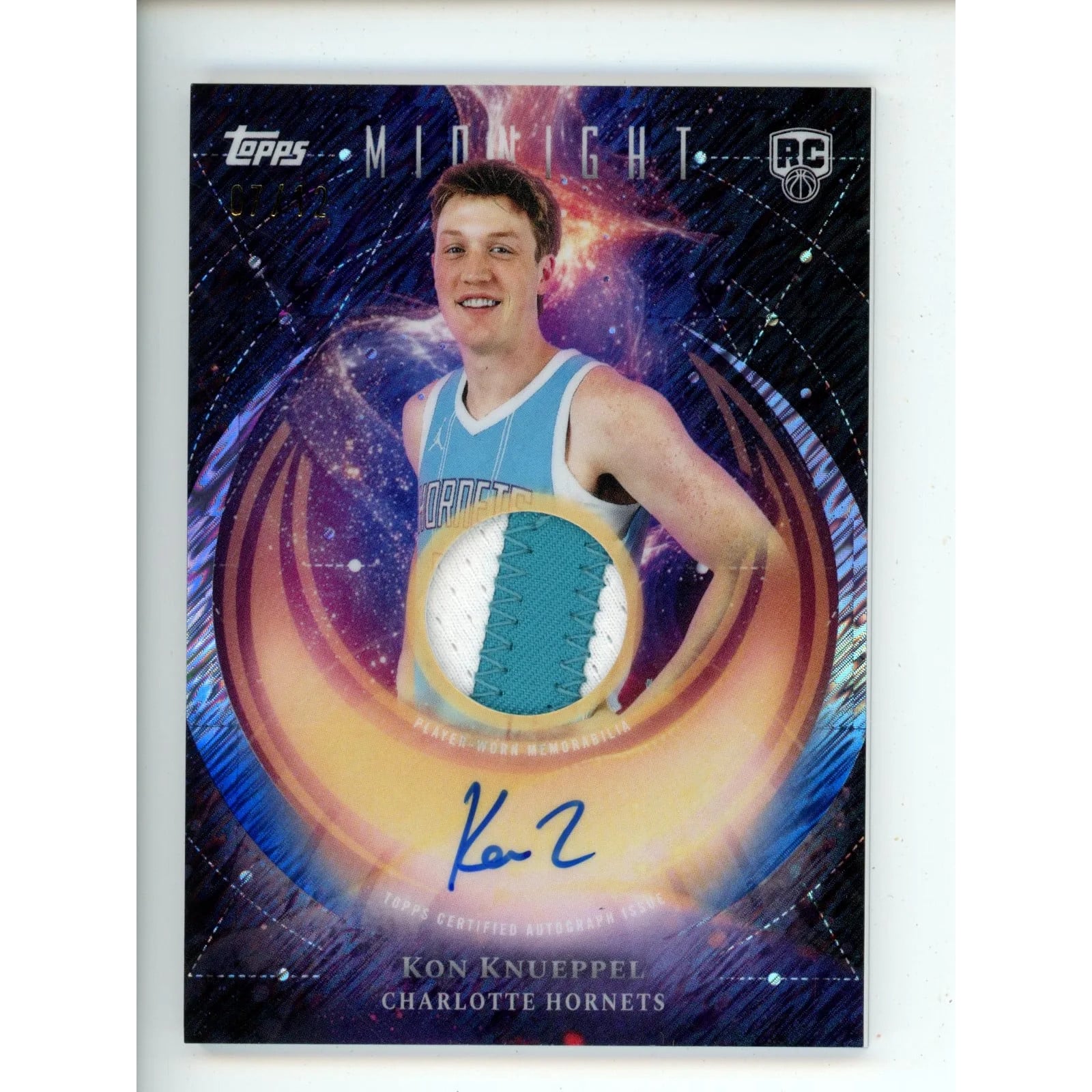 2025-26 Topps Midnight Kon Knueppel RC Rookie Patch Auto Midnight 